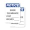 Signmission Door Clearance _ Feet _ Inches, 12 in W x Rectangle, Plastic OS-2PACK-NS-P-1218-V-11479 - alternate 1